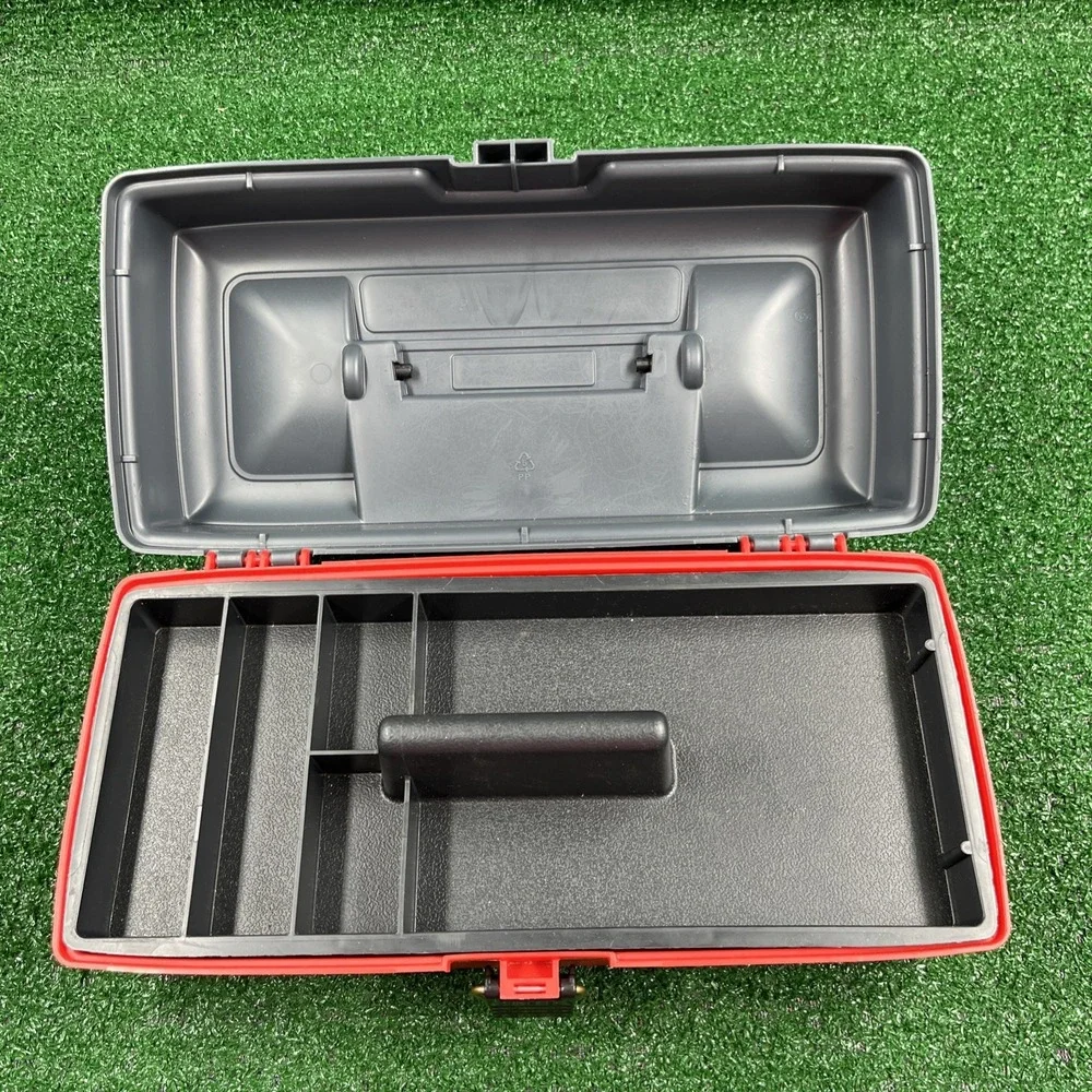 Vintage Plano Fishing Tackle Box #1001 Red Gray‎ One Tray